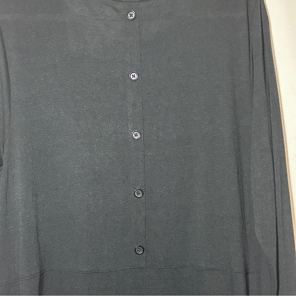 Chico's Black Round Neck Pockets Long Sleeve Dress Size 2 - Picture 8 of 8
